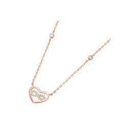 Smart Jewel Collier Herz mit Infinity - Zeichen, Zirkonia Steine, Silber 925