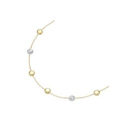 Luigi Merano Goldkette Ankerkette mit linsenförmige Zwischenteilen, Gold 585