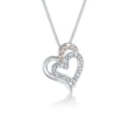 Elli Collierkettchen Herz Funkeln Kristalle 925 Silber