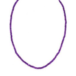 Firetti Collier Runde Steine, 4 mm breit, facettiert, mit Amethysten, Made in Germany