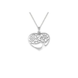 Zeeme Kette mit Anhänger 925/- Sterling Silber rhodiniert Baum Herz