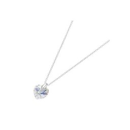 Smart Jewel Herzkette mit Kristall Stein in Herzform, Silber 925