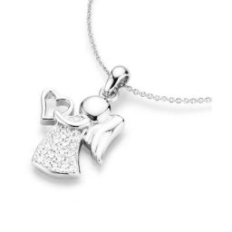 Firetti Kette mit Anhänger Engel mit Herz, mit Zirkonia