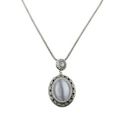 COLLEZIONE ALESSANDRO Lange Kette Rhodos, ovaler Anhänger
