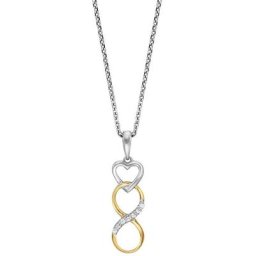 Julie Julsen Kette mit Anhänger INFINITY LOVE, JJNE0965.3, mit Zirkonia (synth)