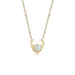 Elli Collierkettchen Synthetischer Opal Rentier Geweih 925 Silber