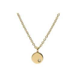 Luigi Merano Goldkette rund mit Diamant, Gold 585