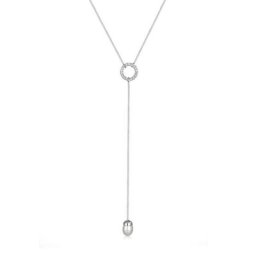 Elli Perlenkette Y-Kette Kristalle Perle 925 Silber
