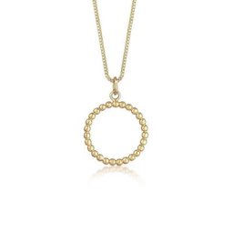 Elli Kette mit Anhänger Box Chain Kreis Anhänger Geo Basic 925 Silber