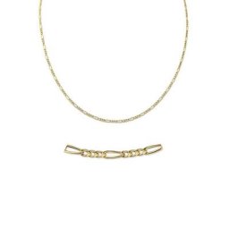 Firetti Goldkette Figarokettengliederung, ca. 1,8 oder 2,6 mm breit, Made in Germany