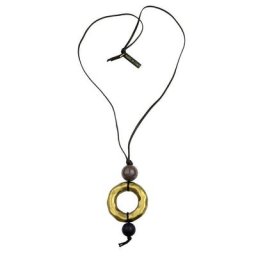COLLEZIONE ALESSANDRO Lange Kette Chloe, Anhänger aus Ring und Perlen