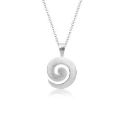 Nenalina Kette mit Anhänger Spirale Basic Geo Erbskette Lang 925 Silber