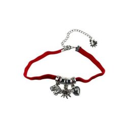 Allgäu Rebell Kette mit Anhänger Barbara, mit Glassteinen