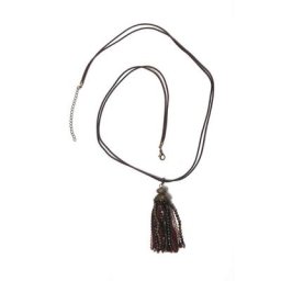 COLLEZIONE ALESSANDRO Lange Kette Lilli, Quaste mit Glas- und Kunstharzperlen