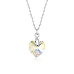 Elli Collierkettchen Herz Liebe Kristall 925 Silber