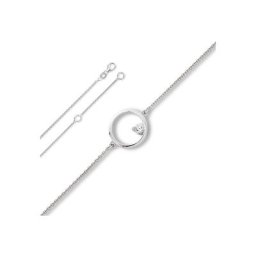 ONE ELEMENT Silberkette Zirkonia Rund Halskette aus 925 Silber 45 cm Ø, Damen Silber Schmuck Rund