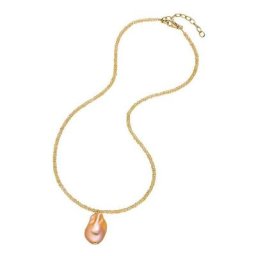 Firetti Kette mit Anhänger, Made in Germany - mit Amethyst oder Citrin - mit Süßwasserzuchtperle