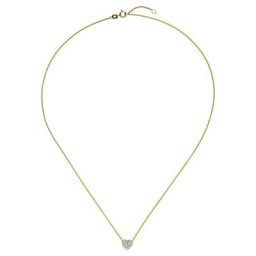 JOBO Collierkettchen Herz, 375 Gold bicolor mit Zirkonia