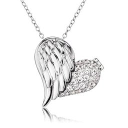 Engelsrufer Kette mit Anhänger With Love special, Kette Flügel zum Öffnen, ERN-WITHLOVE-02-ZI, mit Zirkonia