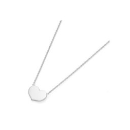 Smart Jewel Herzkette Romantisch, Herz als Mittelteil, Silber 925