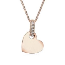 Elli DIAMONDS Collierkettchen Herz Liebe Diamant (0.025 ct) 925 Silber
