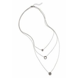 J.Jayz Kette mit Anhänger Layering Kette mit 3 runden Anhängern, mit Glassteinen