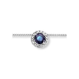 ONE ELEMENT Goldkette Safir Halskette aus 333 Weißgold 45 cm Ø 6,20 mm, Damen Gold Schmuck