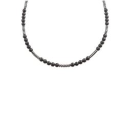 Firetti Collier Rondelle, massiv, mit Onyx und Hämatit, Made in Germany