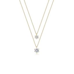Elli Gliederkette Layer Kristalle rund 925 Silber