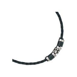 JOBO Kette ohne Anhänger, Leder und Edelstahl 45 cm