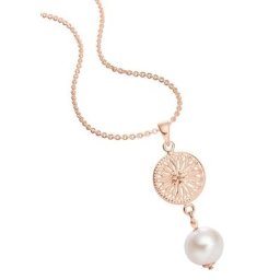 Firetti Kette mit Anhänger Sonne/Perle, mit Süßwasserzuchtperle