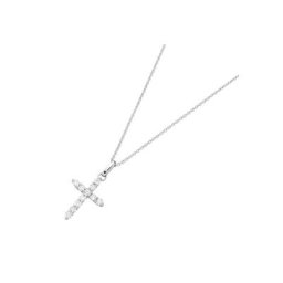 Luigi Merano Kette mit Anhänger Kreuz mit Brillanten, Gold 585