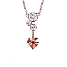Elli Collierkettchen Herz Collier Kristalle 925 Silber