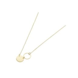 Luigi Merano Goldkette Mittelteil rundes Plättchen + Ring, Gold 375