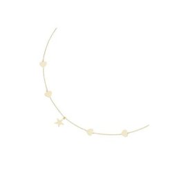 Luigi Merano Goldkette Stern und Herzen, Gold 585