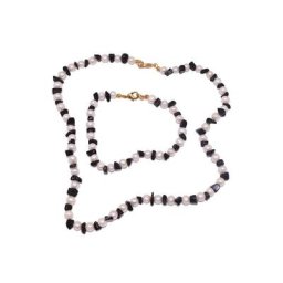 Firetti Ketten und Armband Set (Set, 2-tlg), Made in Germany, mit Edelsteinen und Süßwasserzuchtperlen