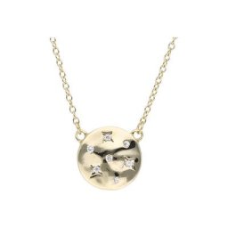Smart Jewel Collier rund, mit Zirkonia Steinen, vergoldet, Silber 925