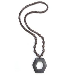 COLLEZIONE ALESSANDRO Lange Kette Regina, sechseckiger Behang