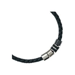 JOBO Kette ohne Anhänger, Leder und Edelstahl 45 cm