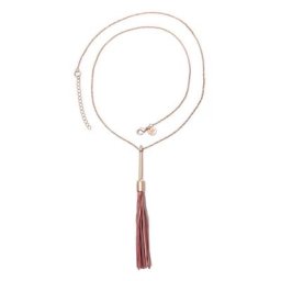 COLLEZIONE ALESSANDRO Lange Kette Frieda, mit Quaste aus echt Leder