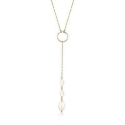 Elli Perlenkette Y-Kette Baroque Perle Klassisch Zeitlos 925 Silber