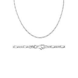 Firetti Silberkette Figarokettengliederung, ca. 2,3 mm breit, Made in Germany