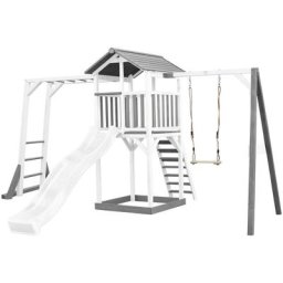 AXI Spielturm Beach Tower, mit Klettergerüst, Einzelschaukel und Rutsche