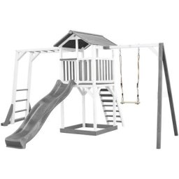 AXI Spielturm Beach Tower, mit Klettergerüst, Einzelschaukel und Rutsche