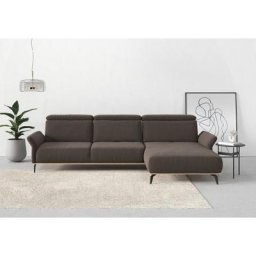 Places of Style Ecksofa Fjord, massiv, wahlweise mit Armlehnfunktion, Kopf- Sitztiefenverstellung