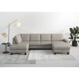Home affaire Wohnlandschaft Summer, mit oder ohne Bettfunktion und Bettkasten, wengefarbene Holzfüße