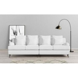 Guido Maria Kretschmer Home&Living Big-Sofa NORIN, 2 Teile, zwei Fußarten: vorne - Rollen, hinten - Holzfüße