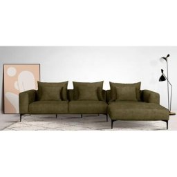 Guido Maria Kretschmer Home&Living Ecksofa BENTE, wahlweise Recamiere links oder rechts, mit schwarzen Metallfüßen