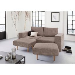 LOOKS by Wolfgang Joop 3-Sitzer Looksv, Verwandlungssofa: aus Sofa wird Sofa mit 2 Hockern