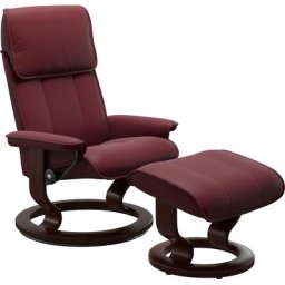 Stressless® Relaxsessel Admiral (Set, Relaxsessel inkl. Hocker), mit Classic Base, Größe M & L, Gestell Braun